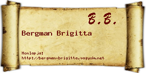 Bergman Brigitta névjegykártya